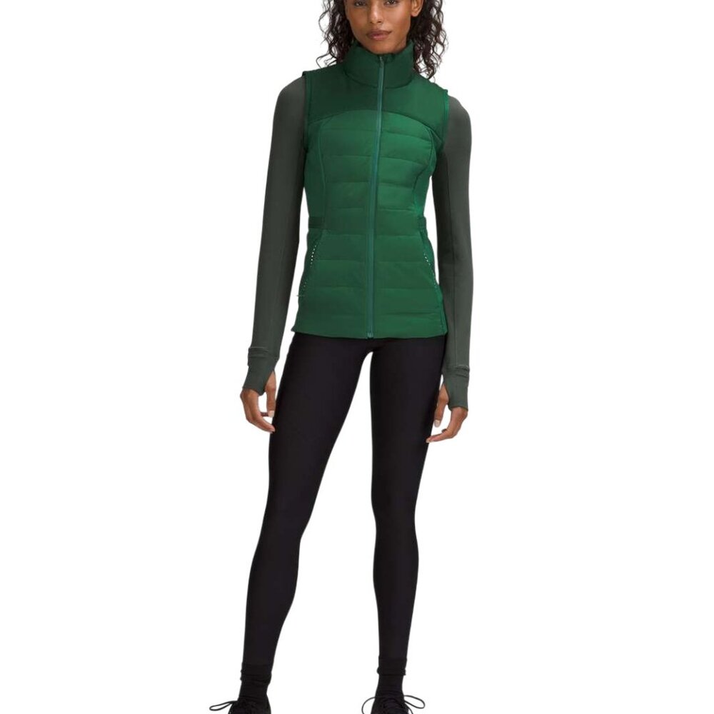 Lululemon Quilted Vest Women’s 8 Green Down For It All Everglade Athleisure - Picture 2 of 16